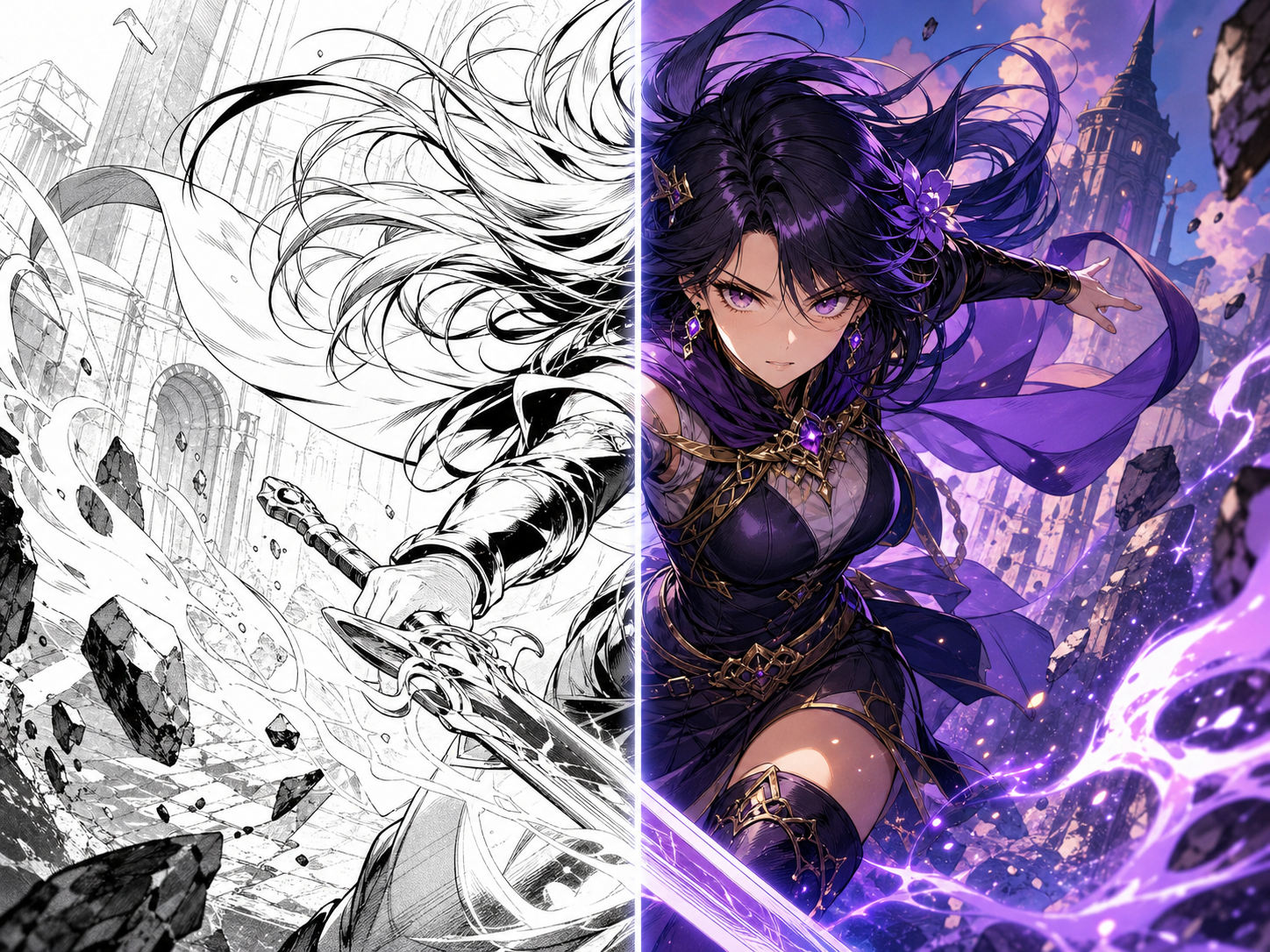 AI漫画カラー化 preview