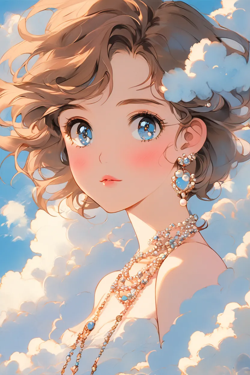 brown hair anime girl