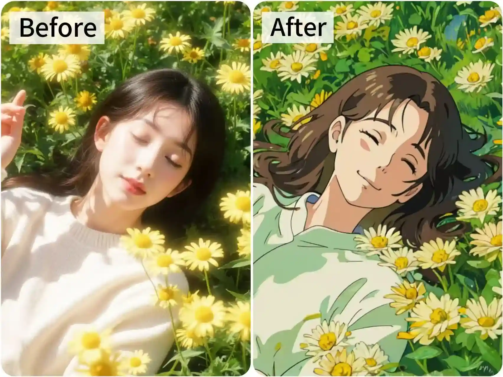 Convert portrait to Ghibli art style