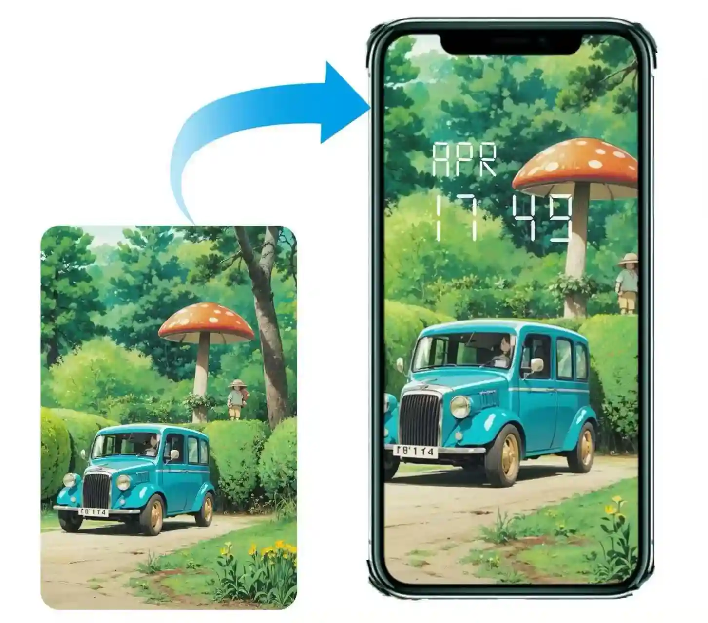 Make Ghibli wallpaper for your phone