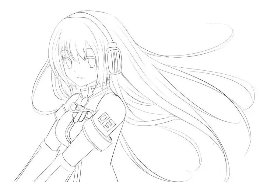 anime girl anime girl sketch