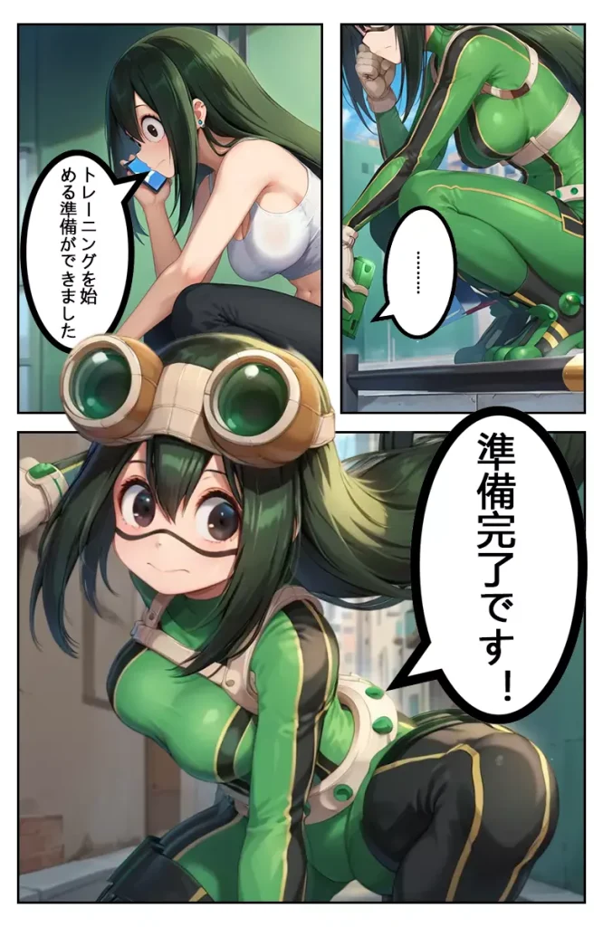 日本の漫画を描く