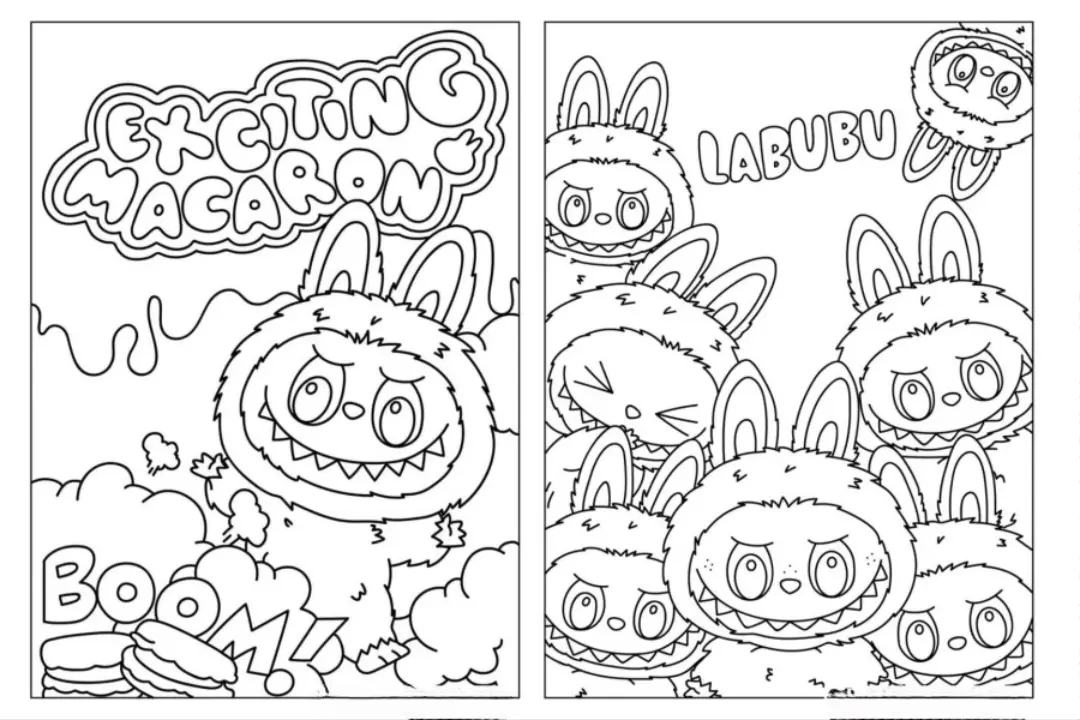 labubu labubu line art