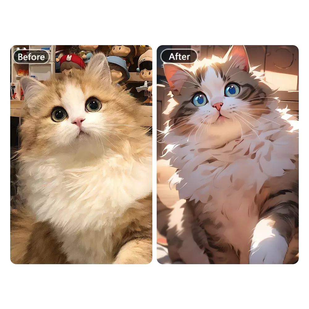 convert pet photo into manga art