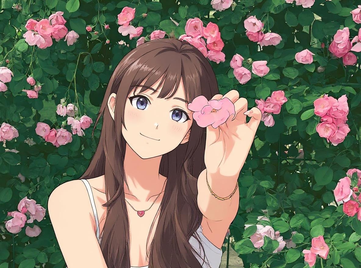 フラワーガールをアニメ風に変換する