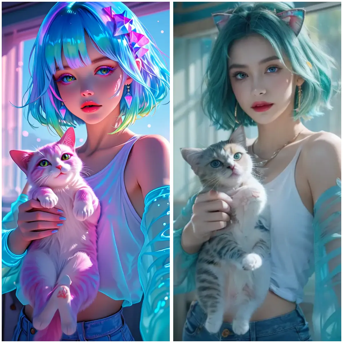 convert anime girl into real life style