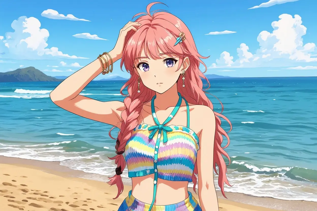 Anime Beach Girl
