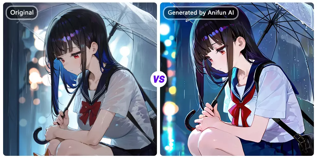anime girl image to prompt