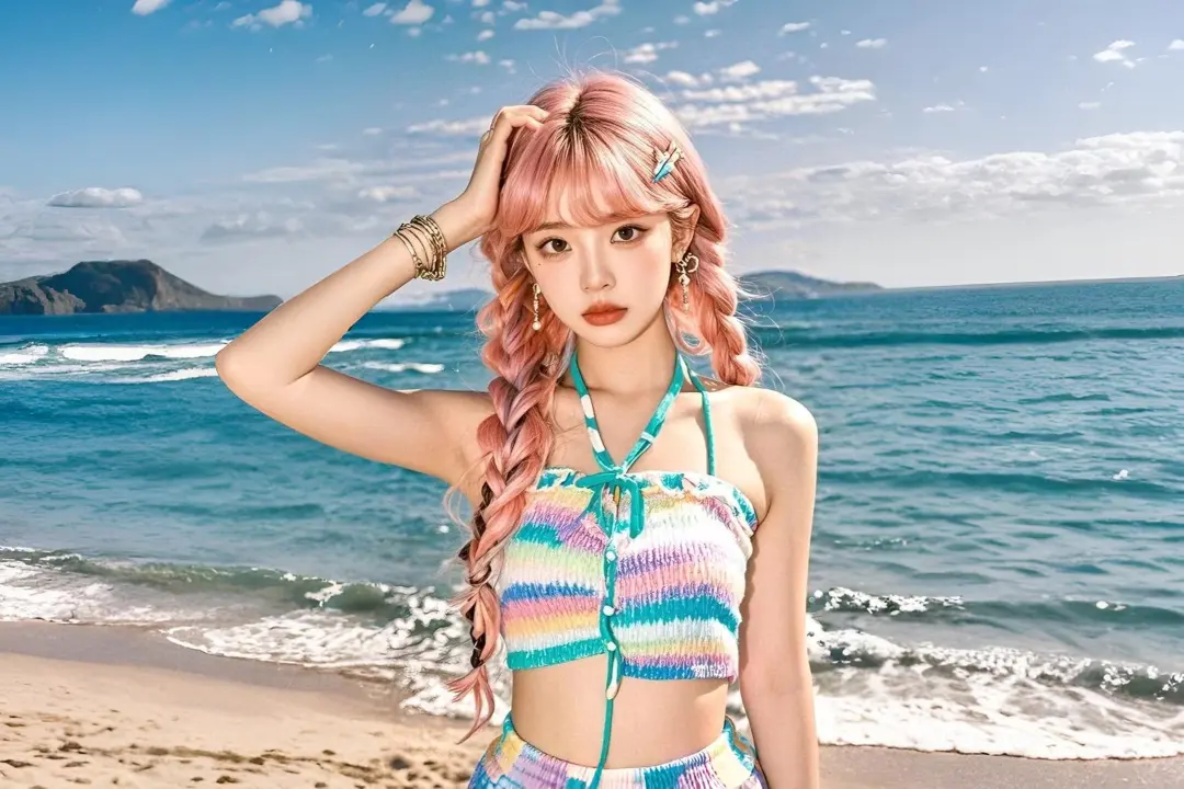Realistic Beach Girl