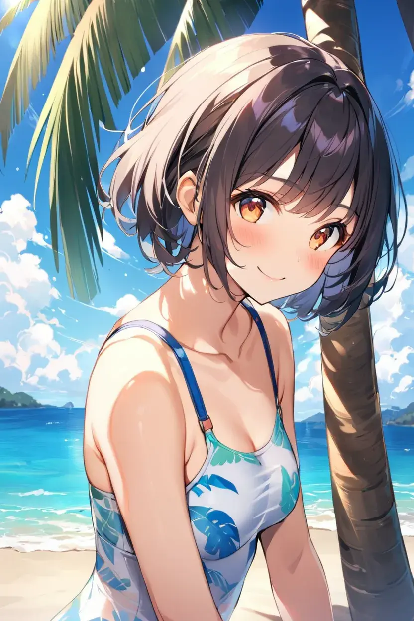 アニメのビキニの女の子
