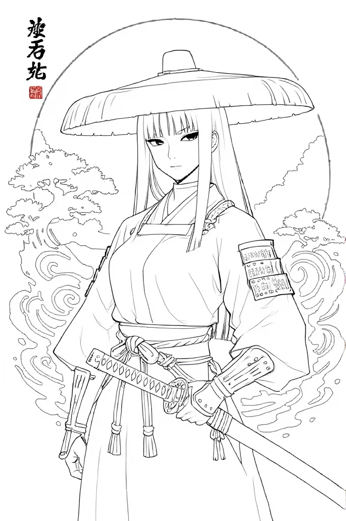 被写体を強調する線画