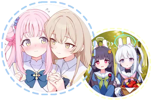 make 2 anime girl avatar