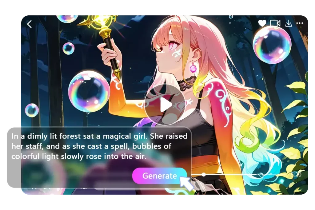 turn text to anime video