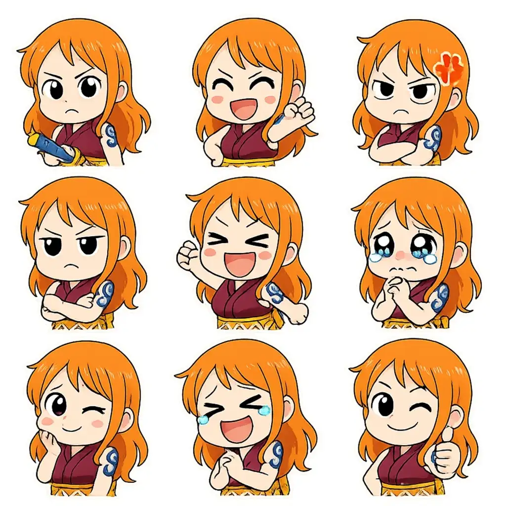 chibi style sticker nami