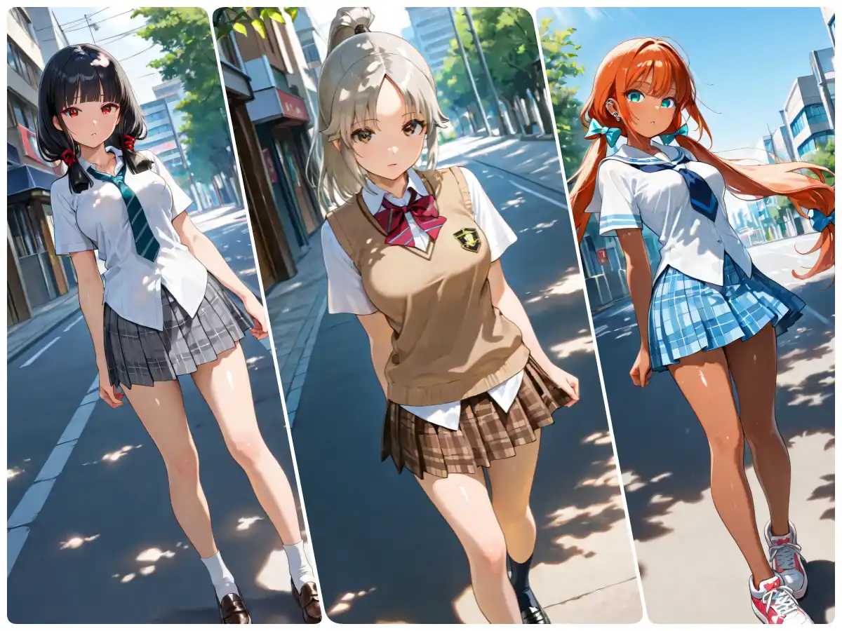 create unique school uniform style with AI