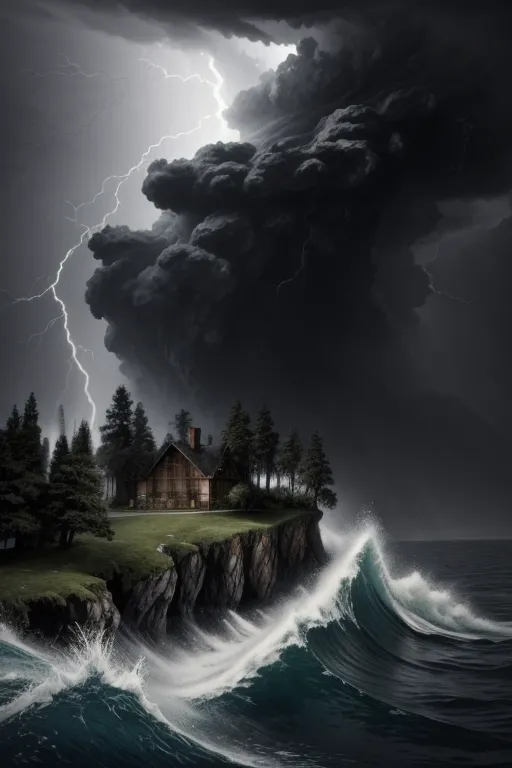 AI-made gothic style landscape