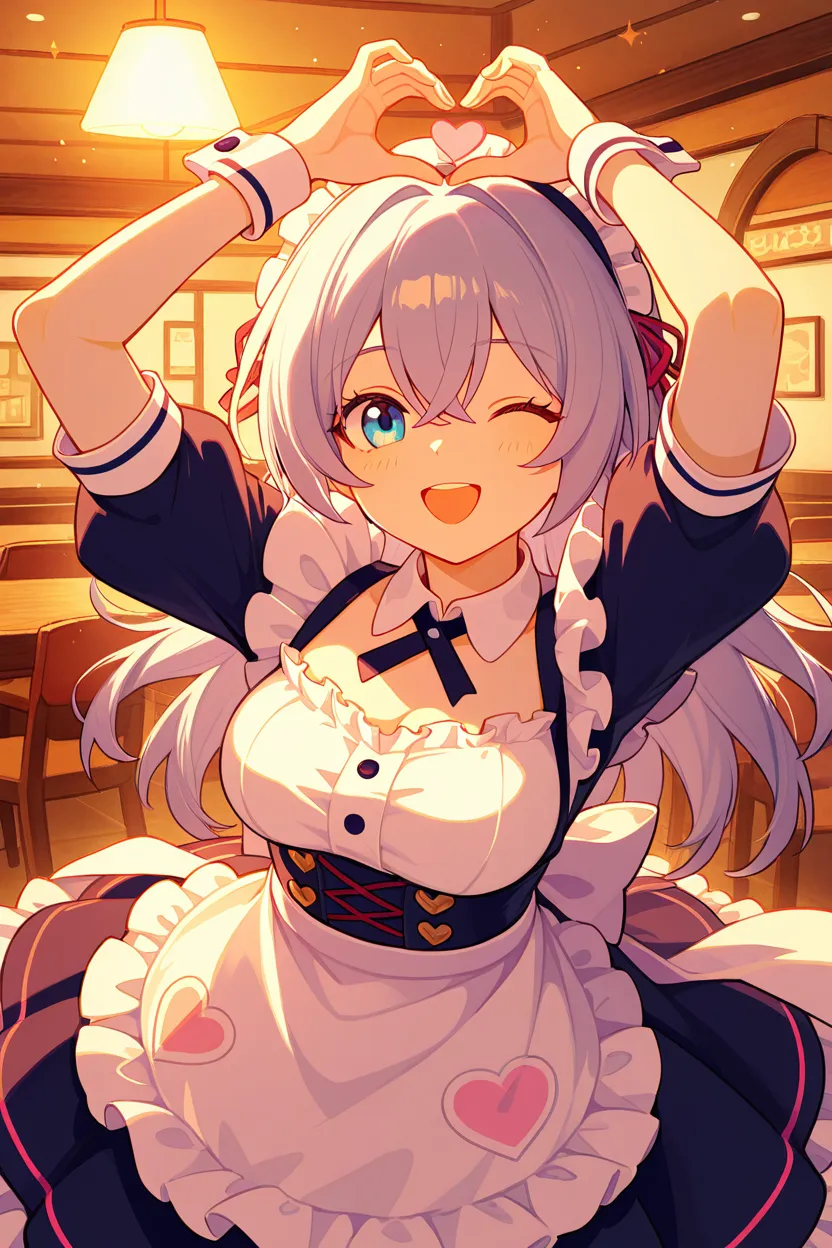 cute AI-generated maid character