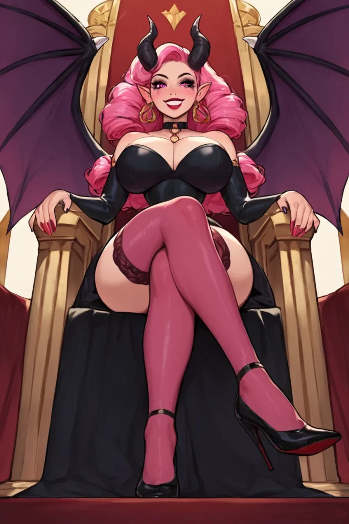 Succubus with bat wings