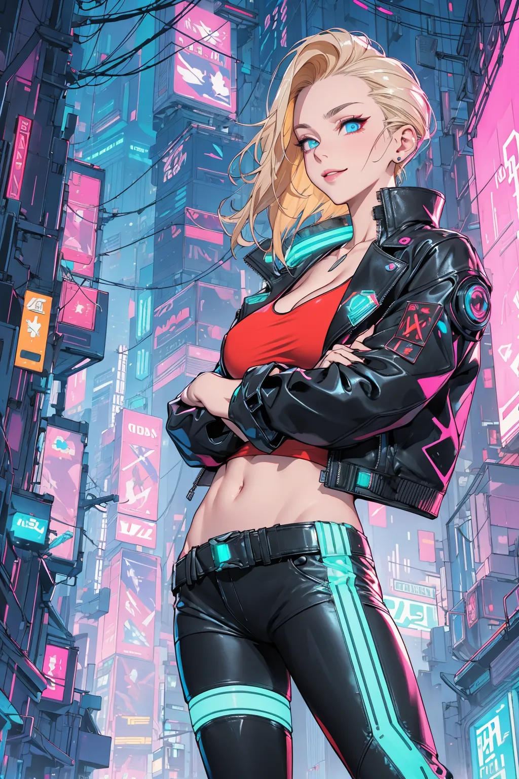 AI-generated cyberpunk character