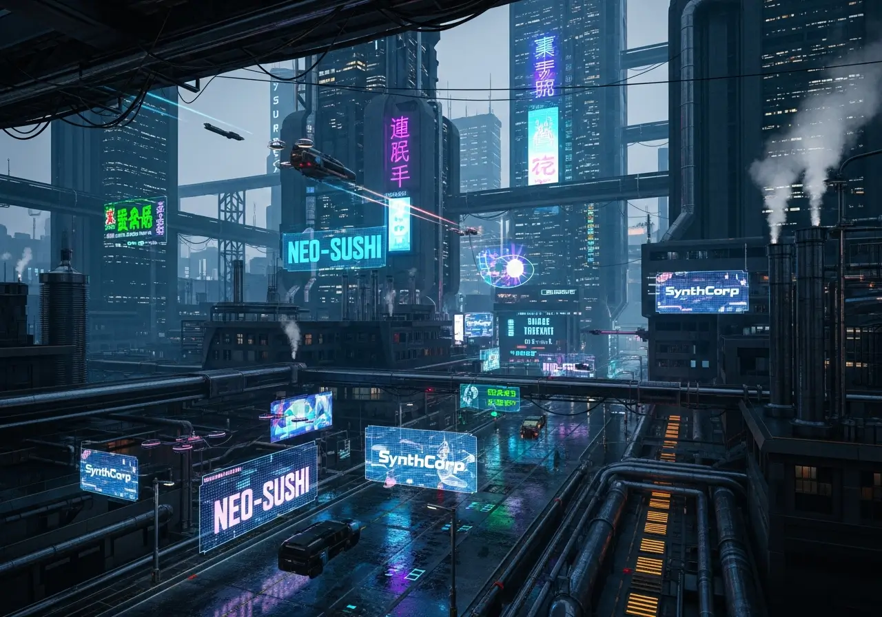 Cyberpunk Scene AI Art