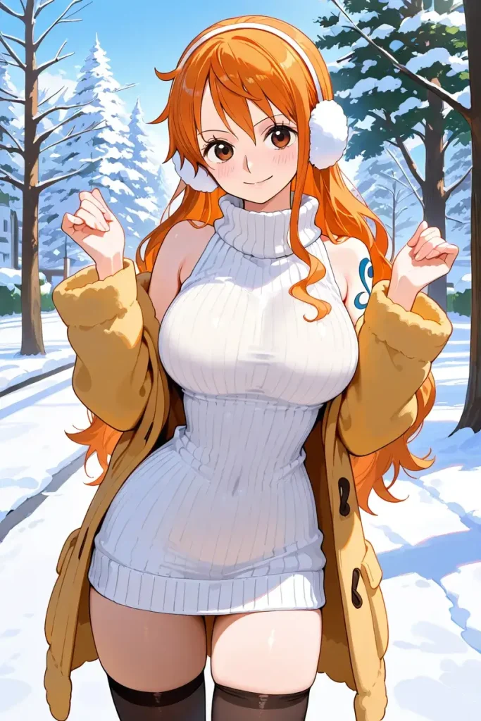 nami fanart with prompt
