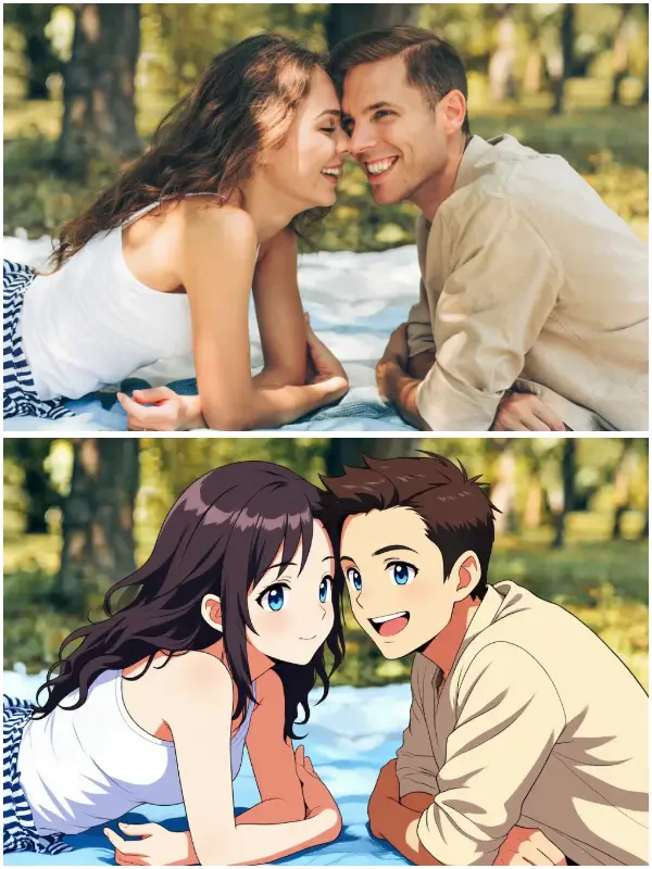 写真をかわいいアニメ画像に変換する