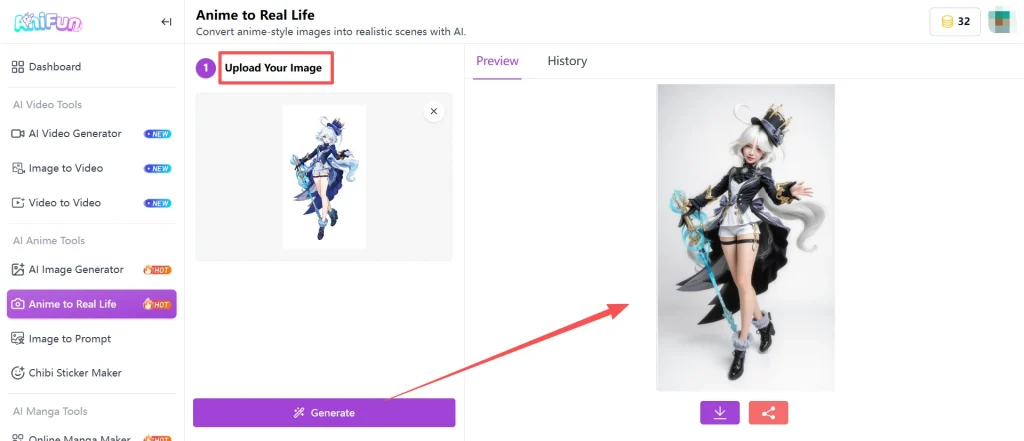 Upload Images for One-Click Generation