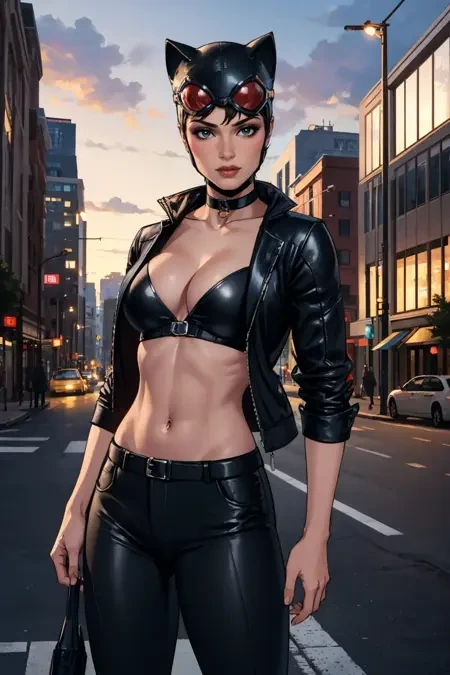 AI-made catwoman art