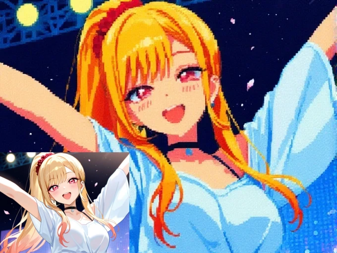 Pixel-Style Anime Sprites