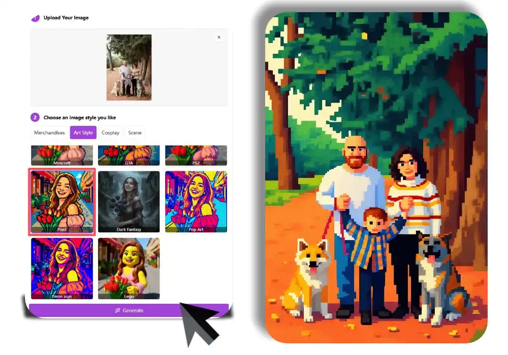 Transform Any Photo into Retro AI Pixel Art