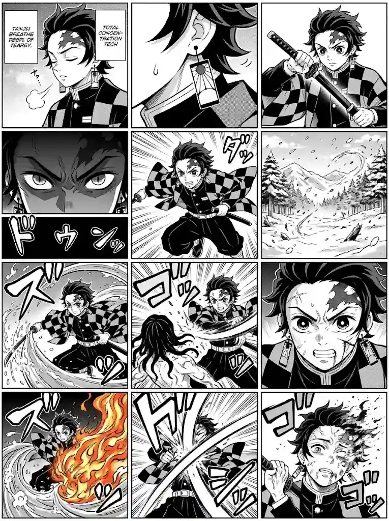 nanobanana manga example of demon slayer