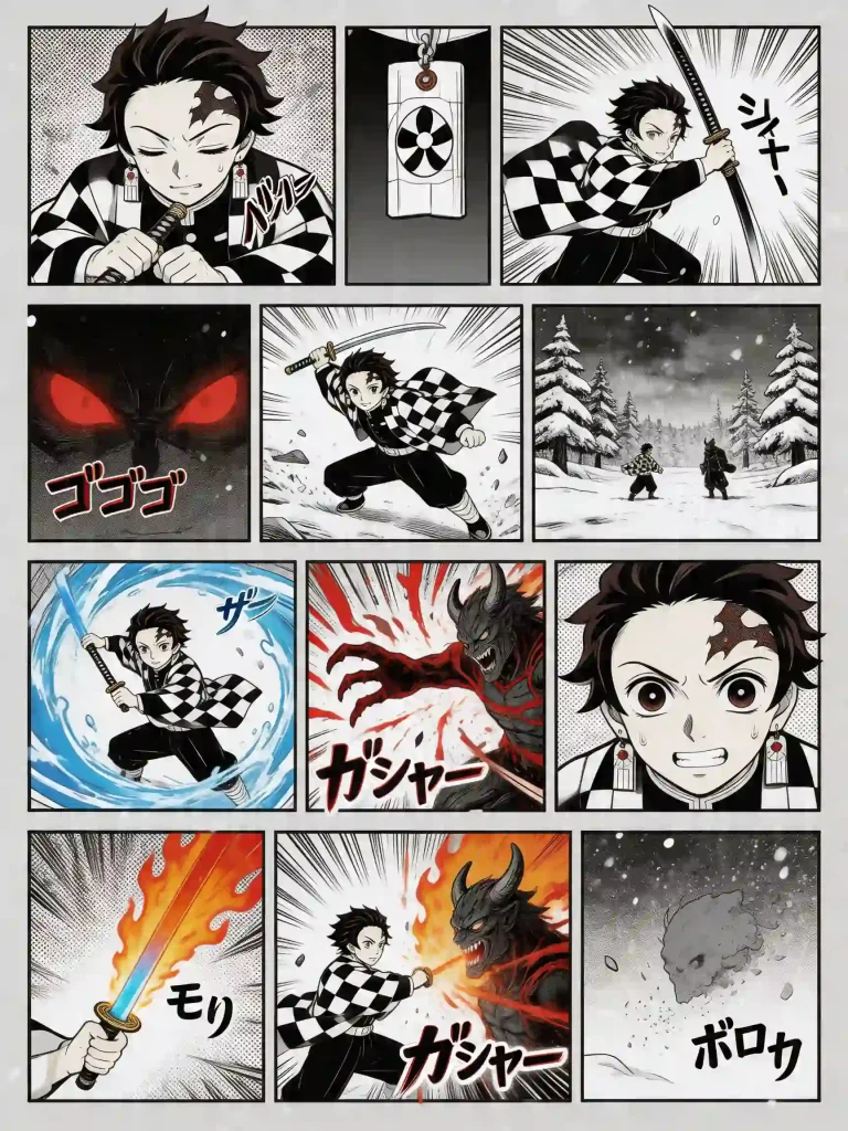 seedream manga example of demon slayer